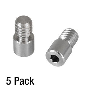 PTDA8E-P5 - Adapter with External 8-32 Threads to Ø0.193in Dowel Pin, 5 Pack