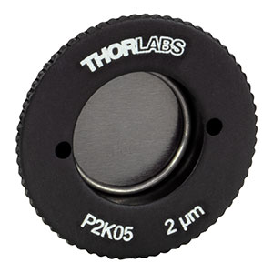 P2K05 - SM05-Threaded, Ø0.70in (17.8 mm) Mounted Pinhole, 2 ± 0.25 μm Pinhole Diameter, Stainless Steel