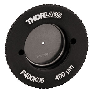 P400K05 - SM05-Threaded, Ø0.70in (17.8 mm) Mounted Pinhole, 400 ± 10 μm Pinhole Diameter, Stainless Steel