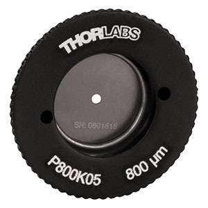 P800K05 - SM05-Threaded, Ø0.70in (17.8 mm) Mounted Pinhole, 800 ± 10 μm Pinhole Diameter, Stainless Steel