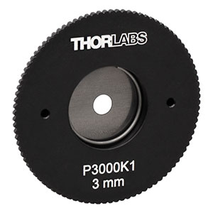 P3000K1 - SM1-Threaded, Ø1.20in (30.5 mm) Mounted Pinhole, 3000 ± 40 μm Pinhole Diameter, Stainless Steel