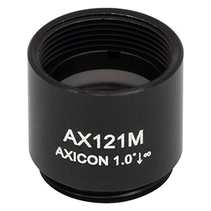 AX121M - 1.0°, Uncoated UVFS, Ø1/2in (Ø12.7 mm) Axicon, SM05-Threaded Mount