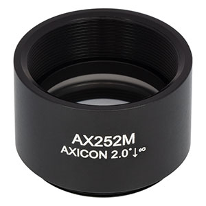 AX252M - 2.0°, Uncoated UVFS, Ø1in (Ø25.4 mm) Axicon, SM1-Threaded Mount