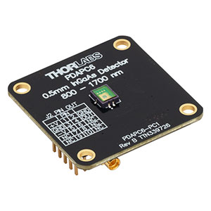PDAPC6 - InGaAs Fixed Gain Detector on PCB, 800 - 1700 nm, 150 MHz BW, 0.2 mm²