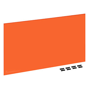 LW3P2/M - Laser Safety Panel, Orange, 41% Visible Light Transmission, 535.0 mm x 304.8 mm