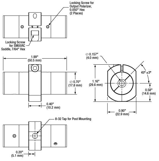 MIR Free-Space Isolators (2.20 - 9.80 µm)