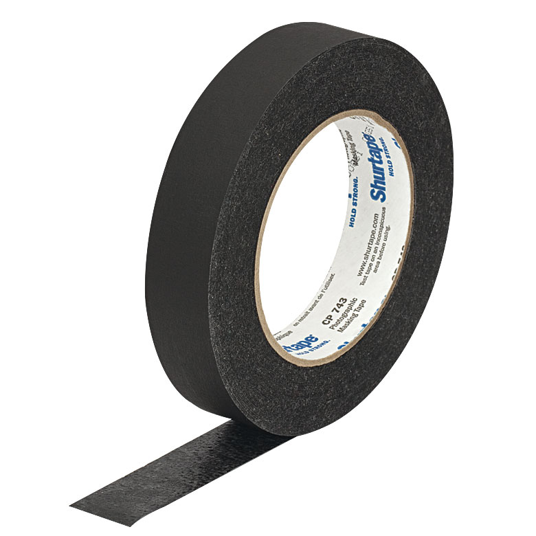 Pack-n-Tape  3M 226 Scotch Solvent Resistant Masking Tape Black, 1 in x 60  yd 10.0 mil, 36 per case Bulk - Pack-n-Tape
