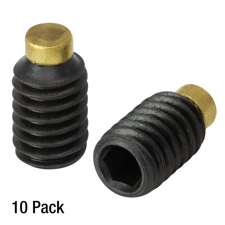 SS4MB6 M4 x 0.7 Alloy Steel Brass-Tipped Setscrew, 6 mm Long, 10 Pack -  Thorlabs