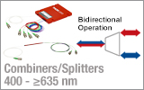 UV/Visible, 2-, 3-, or 4-Wavelength, SM WDMs